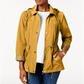 Charter Club Women's Water Resistant Hooded Anorak Jacket Yellow Size Petite S