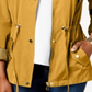 Charter Club Women's Water Resistant Hooded Anorak Jacket Yellow Size Petite S