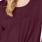Style & Co Women's Tie Front Sweater Wine Size -PP
