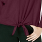 Style & Co Women's Tie Front Sweater Wine Size -PP