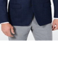 Lauren Ralph Lauren Men's Classic-Fit UltraFlex Stretch Navy Plaid Windowpane Sport Coat Navy Size 46