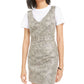 Bar III Women's  Sleeveless Mini Sheath Dress Brown Size Small