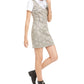 Bar III Women's  Sleeveless Mini Sheath Dress Brown Size Small