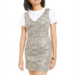 Bar III Women's  Sleeveless Mini Sheath Dress Brown Size Small