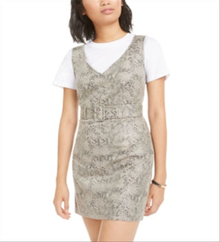 Bar III Women's  Sleeveless Mini Sheath Dress Brown Size Small