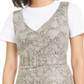 Bar III Women's  Sleeveless Mini Sheath Dress Brown Size Small