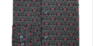 Bar III Men's Slim Fit Stretch Dress Shirt Black Size 17X17