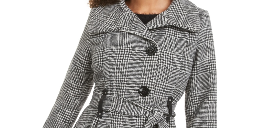 Madden Girl Junior's Drama Skirted Coat Gray Size XX-Large