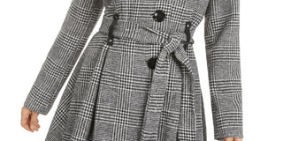 Madden Girl Junior's Drama Skirted Coat Gray Size XX-Large
