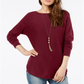 INC International Concepts Women's Sweater Tunic Red Size Petite L