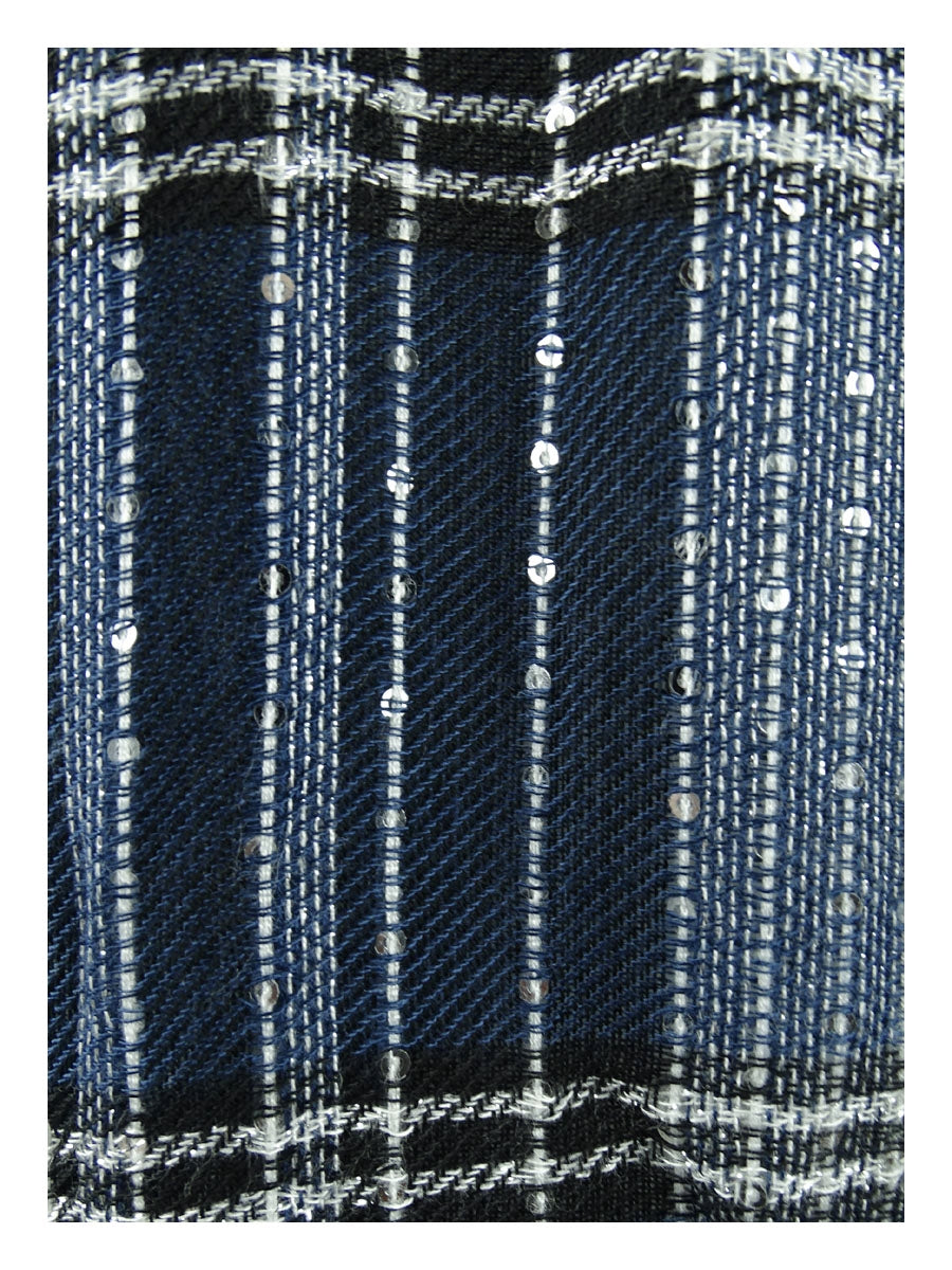 Style & Co Women's Plaid Shirt Sparkling Blue Size Petite M