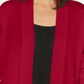 Karen Scott Women's Open Front Cardigan Red Size Petite S/M