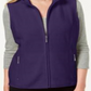 Karen Scott Women's Sport Zip up Zeroproof Fleece Vest Purple Size X-Large