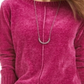 Style & Co Women's Chenille Sweater Purple Size Petite L