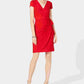 INC International Concepts Women's Cap Sleeve Faux Wrap Cocktail Dress Red Size Medium