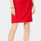 INC International Concepts Women's Cap Sleeve Faux Wrap Cocktail Dress Red Size Medium