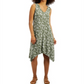 Style & Co Women's Printed Handkerchief Hem Dress Yellow Size Medium