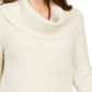 Style & Co Women's Long Sleeve Cowl Neck Sweater Brown Size Petite Large