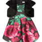 Speechless Big Girl's 2 Pc Faux Fur Vest & Floral Print Bubble Dress Red Size 16