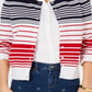 Charter Club Women's Striped Cardigan Blue Size XX-Large