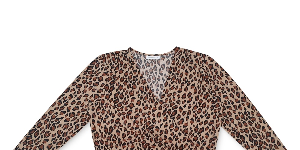 Charter Club Women's 3/4 Sleeve Crossover V Neck Blouse Brown Size Large