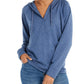 Style & Co Women's Long Sleeve Hoodie Blue Size X-Small