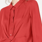 Alfani Women's Twist Front Button up Top Red Size Petite Small