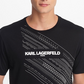Karl Lagerfeld Paris Men's Crew Neck T Shirt With Printed Logo And Emroidered Details White Size X-Large