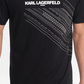 Karl Lagerfeld Paris Men's Crew Neck T Shirt With Printed Logo And Emroidered Details White Size X-Large