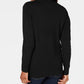 Karen Scott Women's Long Sleeve Mock Neck Sweater Black Size Petite Large