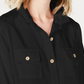 Charter Club Women's Utility Shirt Black Size Small