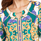 JM Collection Women's Hardware Trim Keyhole Neck Tunic Green Size Medium
