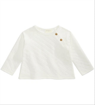 First Impressions Baby Girl's Quilted Sweater White Size 0-3 MOS