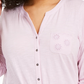 Style & Co Women's Plus Eyelet Pocket Tie Front Top Pink Size 0X