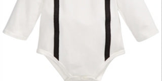 First Impressions Baby Boy's Suspenders Bodysuit White Size 0-3 Months