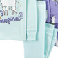 Carter's Girl's Sleep Bottoms Print Stripe Woke up This Magical Llama Two Pair Pajama Set Blue Size 3T