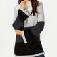 Charter Club Women's Color Block Long Sleeve Turtle Neck Blouse Sweater Black Size Petite Small
