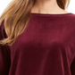 Charter Club Women's Velvet Tie Sleeve Top Red Size X-Large