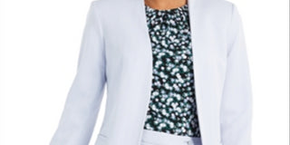 Calvin Klein Women's Open Front Topper Jacket Light Blue Size 0