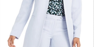 Calvin Klein Women's Open Front Topper Jacket Light Blue Size 0