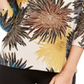 Alfani Women's Printed Boat Neck Top Blue Size Petite Medium
