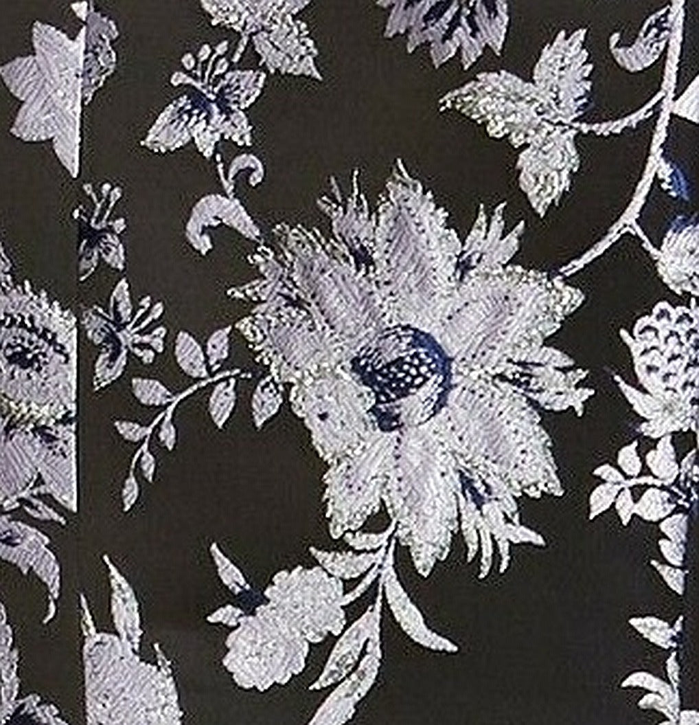 INC International Concepts Men's Metallic Floral Jacquard Slim Fit Blazer Black Size 2XLT