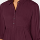 Style & Co Women's Babydoll Tunic Shirt Wine Size Petite P