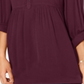 Style & Co Women's Babydoll Tunic Shirt Wine Size Petite P
