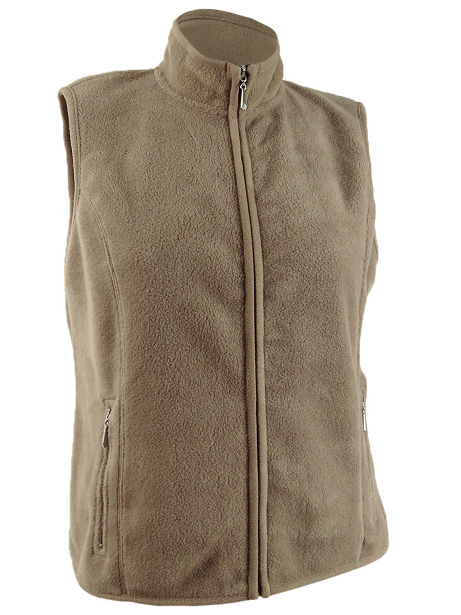 Karen Scott Women's Zip Front Vest Brown Size Petite XL