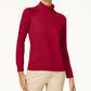 Karen Scott Women's Ribbed Long Sleeve Turtle Neck Sweater Red Size Petite Large