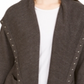 Style & Co Women's Hooded Studded Cardigan Gray Size Petit XL