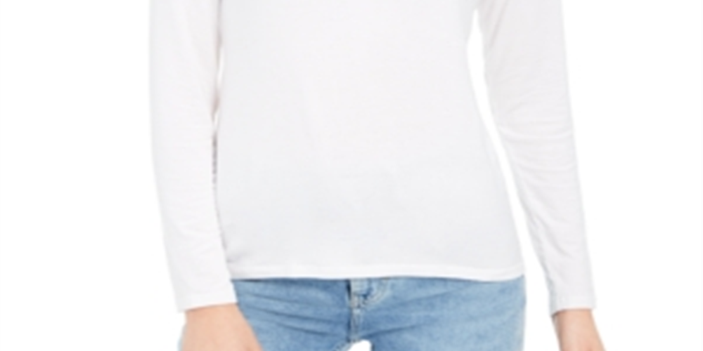 Style & Co Women's Solid Pullover Blouse White Size Petite Medium