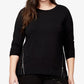 Rachel Roy Women's Trendy Plus Side Zipper Blouse Black Size 3X