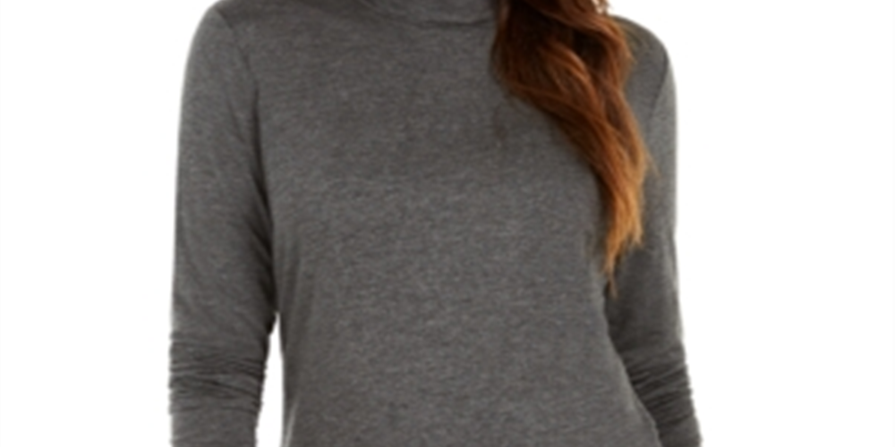 Style & Co Women's Mock Neck Top Black Size XS